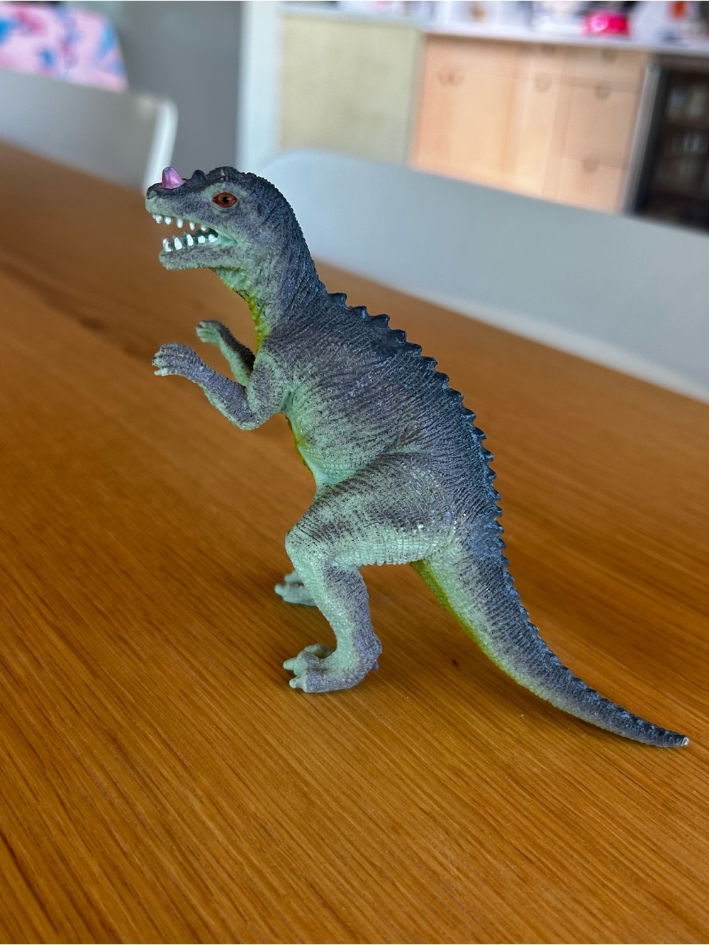 Realistic Green-Blue Dinosaur Reptile Figure - Toy for kids & Collectors